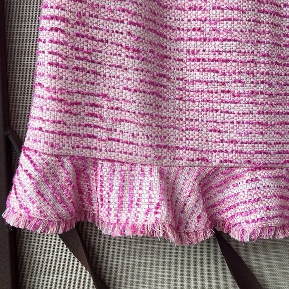 New CeCe Frayed Edge Pink Sleeveless A-Line Mini Dress - Picture 4 of 17